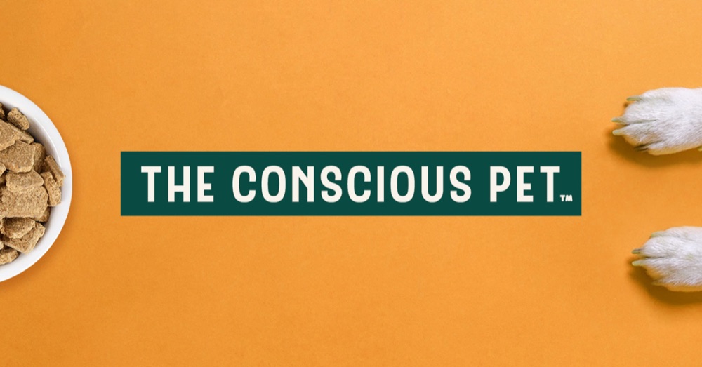 The Conscious Pet brand — paws and a bowl of treats
